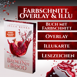 Paperback mit Farbschnitt, Overlay, Illustrierter Postkarte und Lesezeichen (Band 3 der Broken-Reihe - unabhägig lesbar)